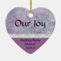 Purple Haze Adoption Heart Christmas Ornaments