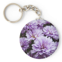 Purple Haze Chrysanthemums Key Chain