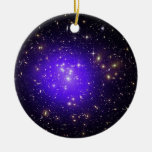 Purple haze of stars at night christmas tree ornament