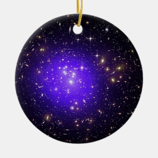 Purple haze of stars at night christmas tree ornament