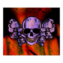 Purple Haze Skull posters