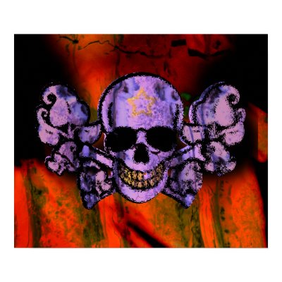 Purple Haze Skull Posters by mgoring