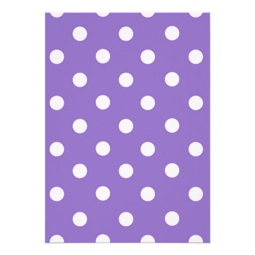 Purple Heart and Polka Dots Birthday Custom Invite