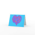 Purple heart blank note card by marcya7 Purple heart blank note card