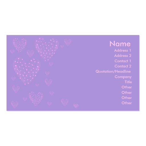 Purple Heart Business Card