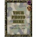 Purple Heart Camouflage Military Frame Photo Cut Outs