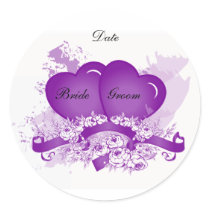 Purple Heart Envelope Seal Sticker Template by DreamWed Purple Heart Envelope Seal Sticker Template