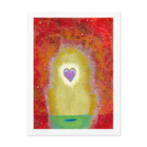Purple heart for courage CUSTOMIZE IT art painting postcards