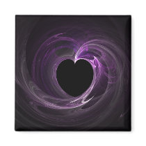 Purple Heart Fractal Magnet
