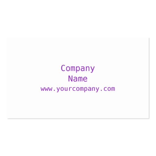 Purple Heart 'heart' business card side white (back side)