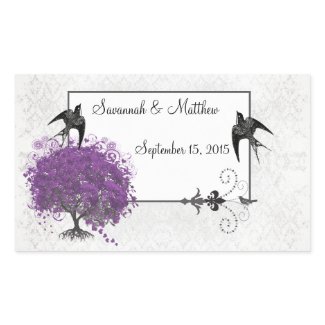 Purple Heart Leaf Tree Weddings sticker