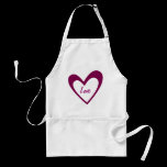 Purple Heart Love Apron aprons