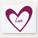 Purple Heart Love Mousepad mousepads