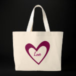 Purple Heart Love Tote Bag bags