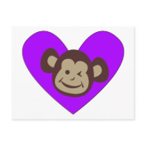 Purple Heart Monkey Tees and Gifts Postcards