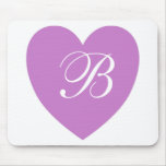 Purple Heart Monogram Mousepad
