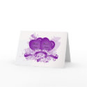 Purple Heart Note Card Template