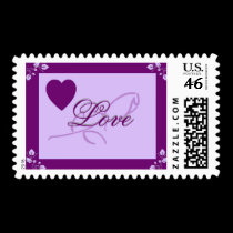 Purple Heart Rose Love 1med postage by mickeyelvis128 Purple Heart Rose Love 1med postage