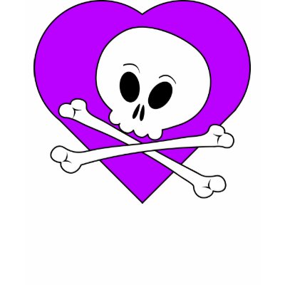 Purple Heart Skull Shirts by dlreyes41