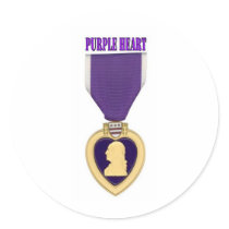 PURPLE HEART STICKER