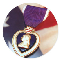Purple heart stickers