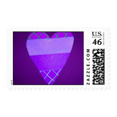 purple heart Valentine's stamp