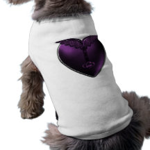 Purple Heart With Wings Doggie Tee Shirt