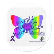 Purple Hearts 4 Butterflies Products stickers