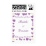 Purple Hearts and Gold Ribbon Whimsy