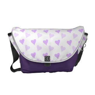 Purple Hearts Messenger Bag rickshawmessengerbag
