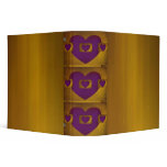 Purple Hearts on Gold Vinyl Binder