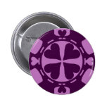 PURPLE HEARTS POKER CHIP PINBACK BUTTONS