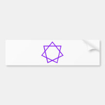 Purple Heptagram Bumper Stickers