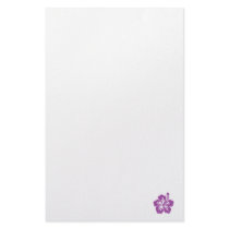Purple Hibiscus flower stationary Stationery Design