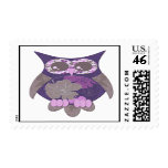 Purple Hibiscus Owl Postage