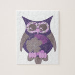 Purple Hibiscus Owl Puzzle puzzles