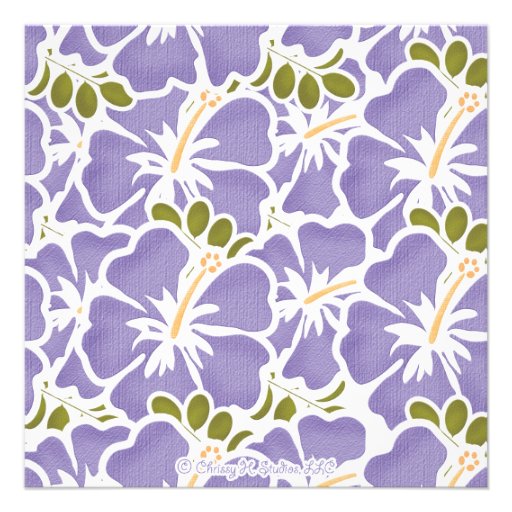 Purple Hibiscus Wedding Invitations