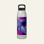Purple Hibiscus Woven Mosaic Look water bottles