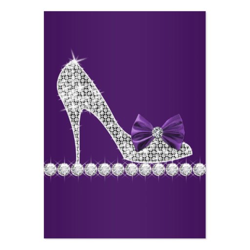 Purple High Heel Shoe Business Cards (front side)