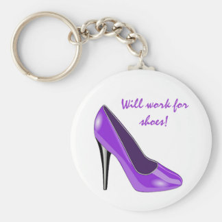 Purple High Heel Shoe Keychain