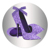 Purple High Heel Shoe Stickers stickers