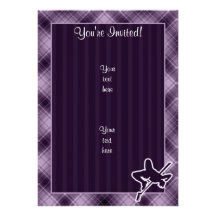 Purple High Jump Personalized Invitations