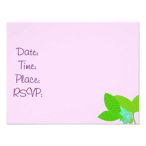 Purple Hippo Baby Shower Invitation