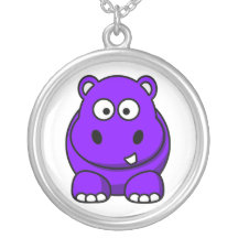 Purple Hippo Necklace