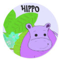 Purple Hippo sticker