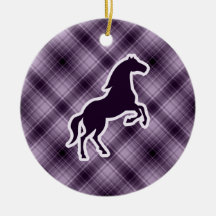 Purple Horse Christmas Tree Ornaments