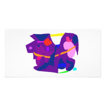 Purple Horse Customized Photo Card