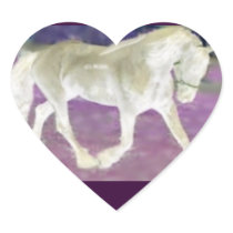 Purple Horse Heart Stickers
