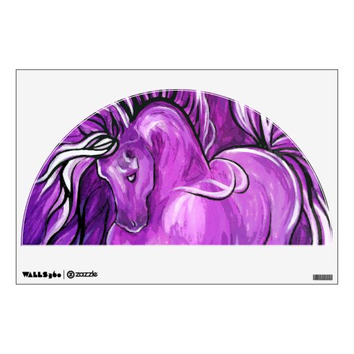 Purple Horse Wall Wall Graphic Zazzle
