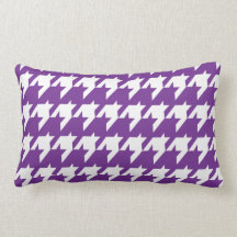 Purple Houndstooth Throw Pillow
